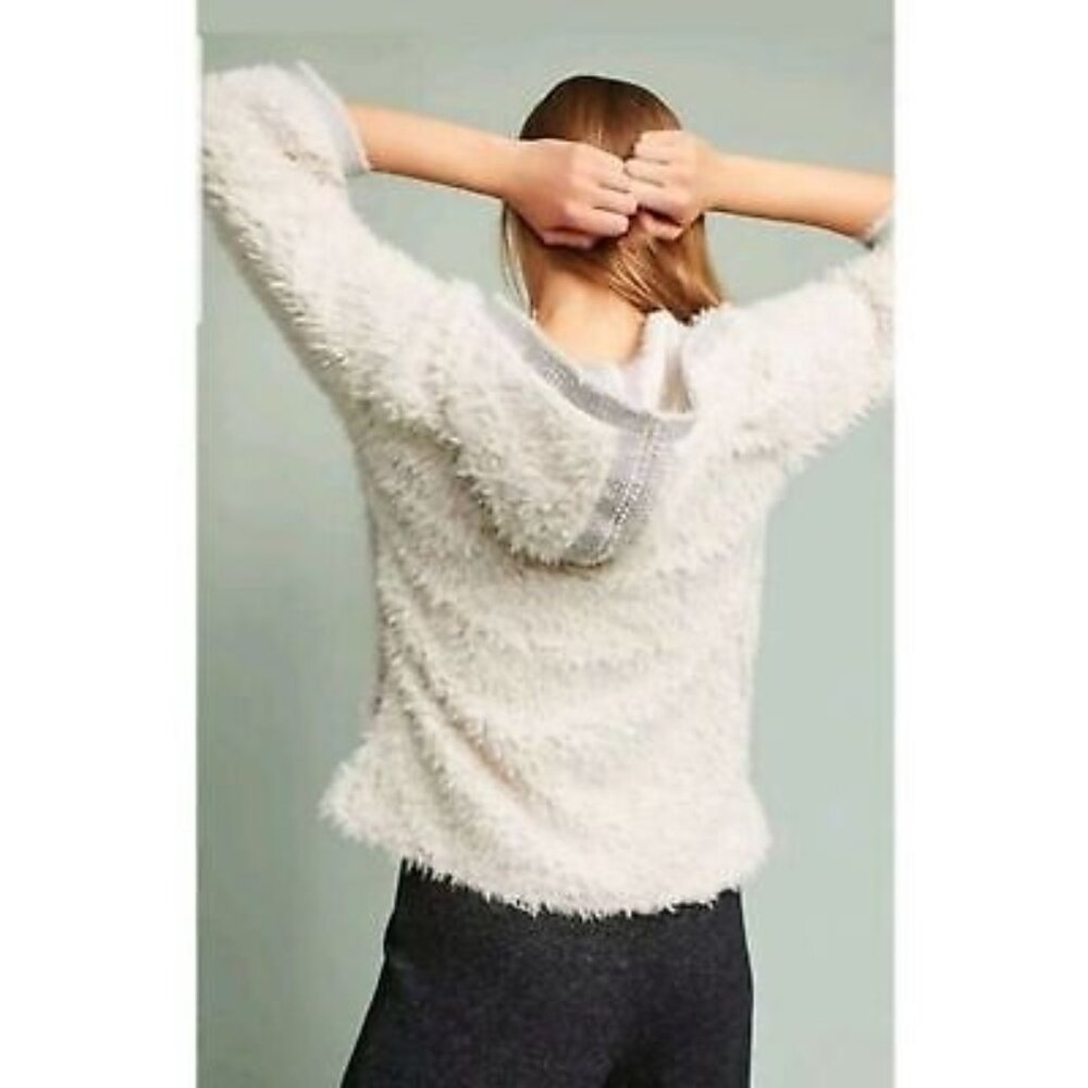 NWT Anthropologie Akemi + Kin Fleece Sherpa Pullover Hoodie Sweater L - Picture 5 of 10